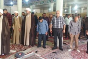 حجت الاسلام والمسلین استیری امام جمعه محترم نیم ور:رژیِم صهیونیستی به دنبال مَنفذی برای ادامه حیات است و با این جنایت به خیال خود میتواند خللی در اراده ملت ما وارد کند