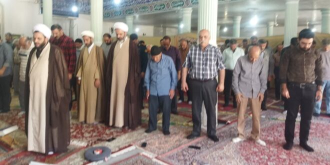 حجت الاسلام والمسلین استیری امام جمعه محترم نیم ور:رژیِم صهیونیستی به دنبال مَنفذی برای ادامه حیات است و با این جنایت به خیال خود میتواند خللی در اراده ملت ما وارد کند